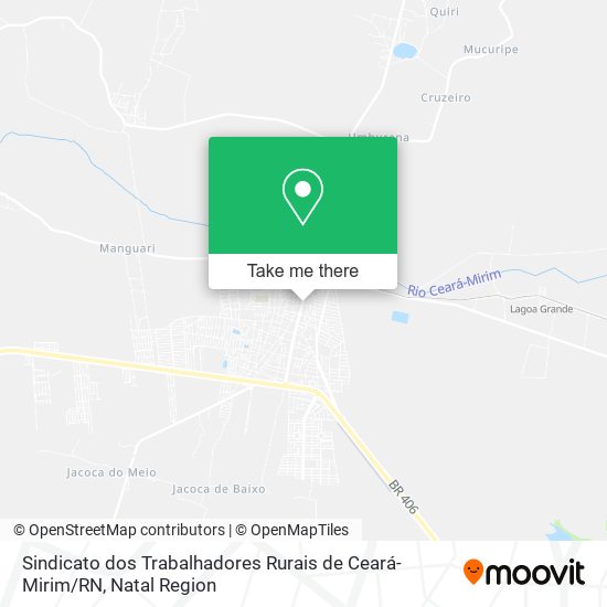 Sindicato dos Trabalhadores Rurais de Ceará- Mirim / RN map