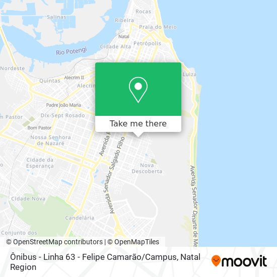 Mapa Ônibus - Linha 63 - Felipe Camarão / Campus