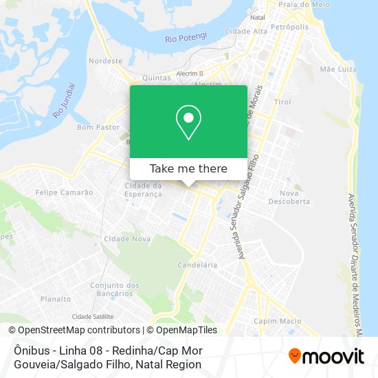 Ônibus - Linha 08 - Redinha / Cap Mor Gouveia / Salgado Filho map