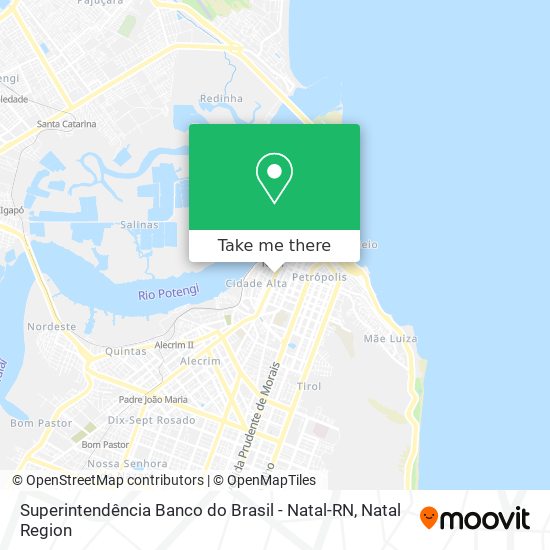 How to get to Superintendência Banco do Brasil - Natal-RN in Cidade Alta by  Bus or Train?