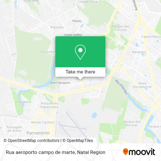 Rua aeroporto campo de marte map