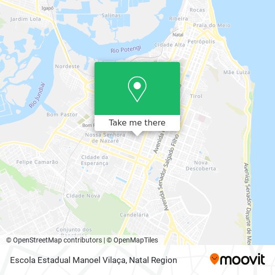 Mapa Escola Estadual Manoel Vilaça