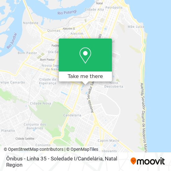 Mapa Ônibus - Linha 35 - Soledade I / Candelária