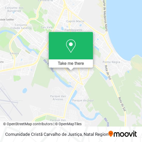 Mapa Comunidade Cristã Carvalho de Justiça