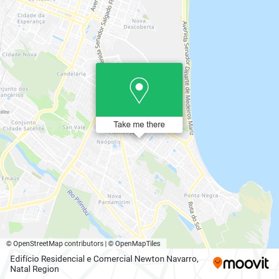 Mapa Edifício Residencial e Comercial Newton Navarro