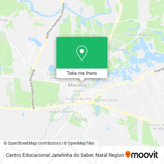 Mapa Centro Educacional Janelinha do Saber