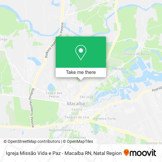 Igreja Missão Vida e Paz - Macaíba RN map