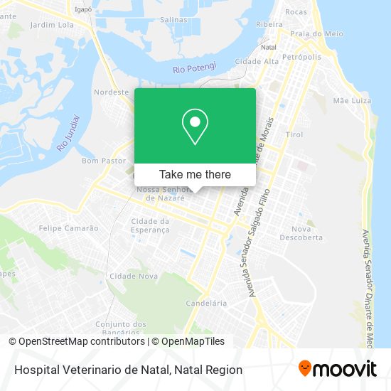 Mapa Hospital Veterinario de Natal