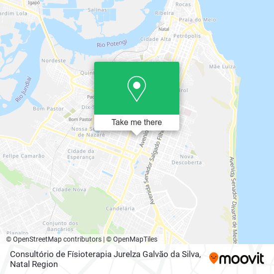 Mapa Consultório de Físioterapia Jurelza Galvão da Silva