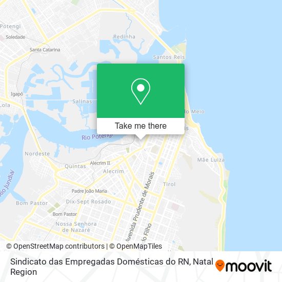 Mapa Sindicato das Empregadas Domésticas do RN