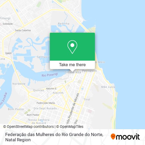 Mapa Federação das Mulheres do Rio Grande do Norte