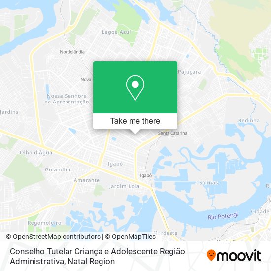 Conselho Tutelar Criança e Adolescente Região Administrativa map