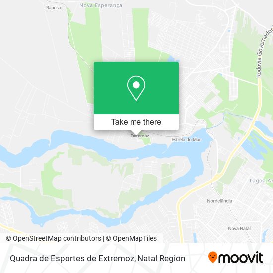 Quadra de Esportes de Extremoz map