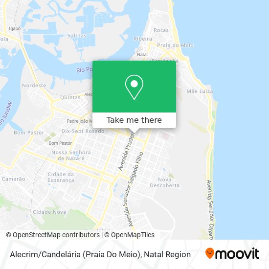 Alecrim / Candelária (Praia Do Meio) map