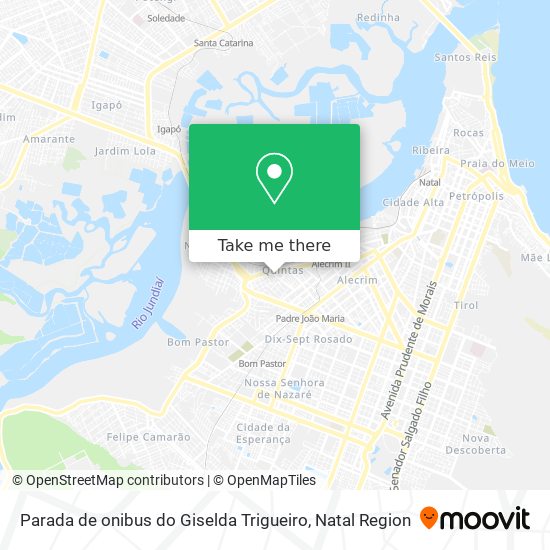 Mapa Parada de onibus do Giselda Trigueiro