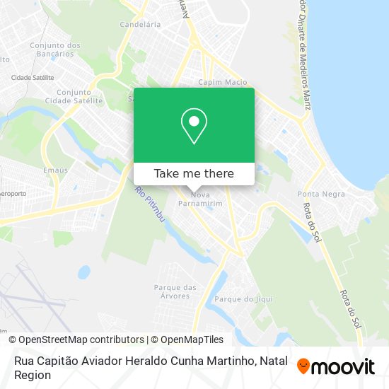 Mapa Rua Capitão Aviador Heraldo Cunha Martinho