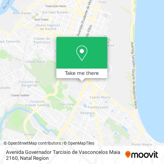 Mapa Avenida Governador Tarcísio de Vasconcelos Maia 2160