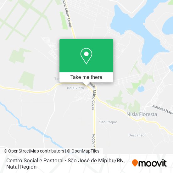 Centro Social e Pastoral - São José de Mipibu / RN map