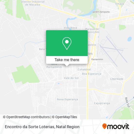 Encontro da Sorte Loterias map