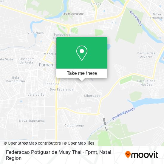 Mapa Federacao Potiguar de Muay Thai - Fpmt