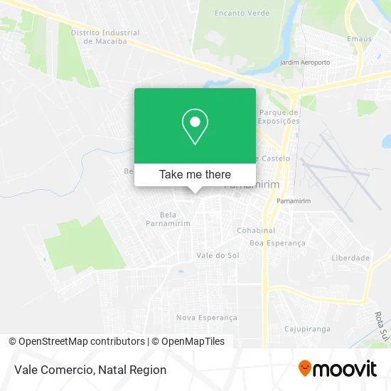 Vale Comercio map