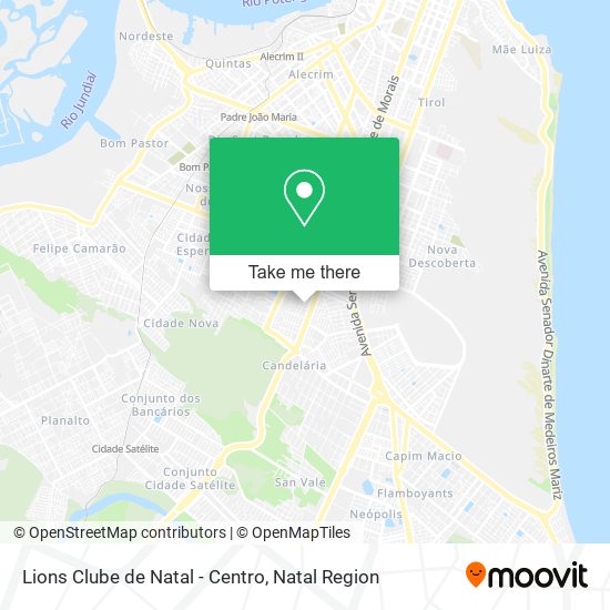 Mapa Lions Clube de Natal - Centro