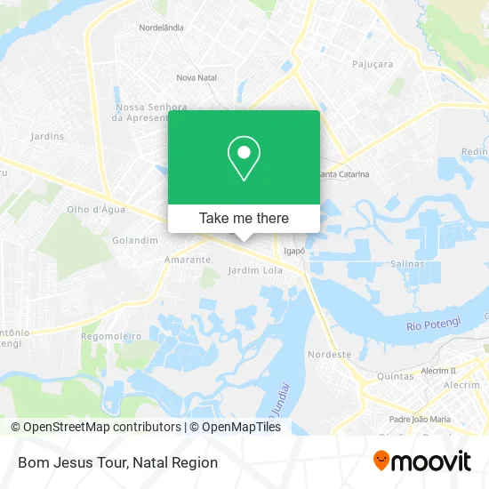Bom Jesus Tour map