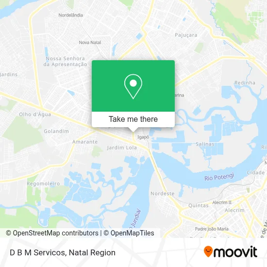 D B M Servicos map