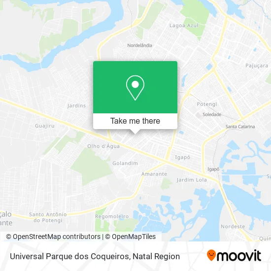 Universal Parque dos Coqueiros map