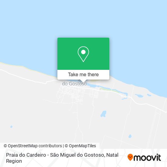 Praia do Cardeiro - São Miguel do Gostoso map