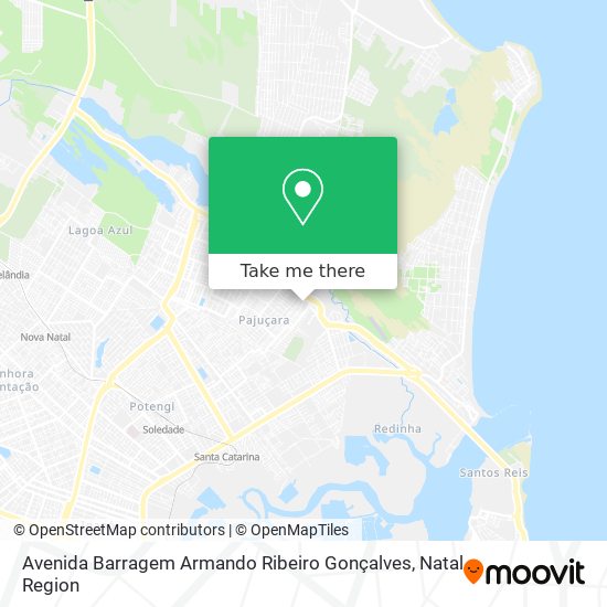 Mapa Avenida Barragem Armando Ribeiro Gonçalves