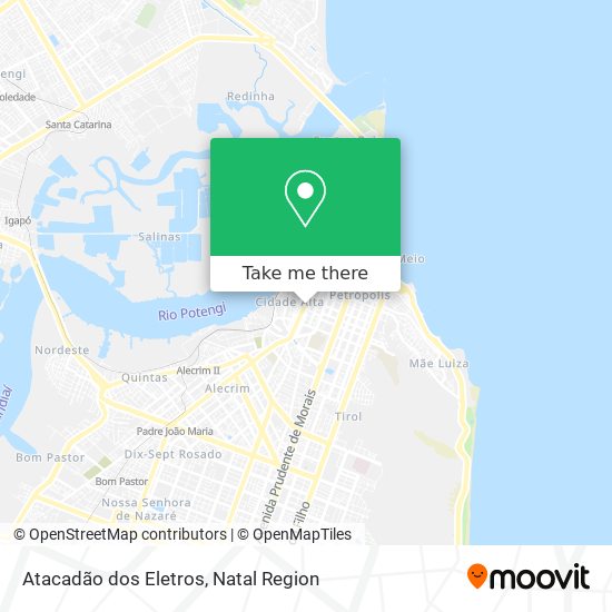 How to get to Atacadão dos Eletros in Cidade Alta by Bus or Train?
