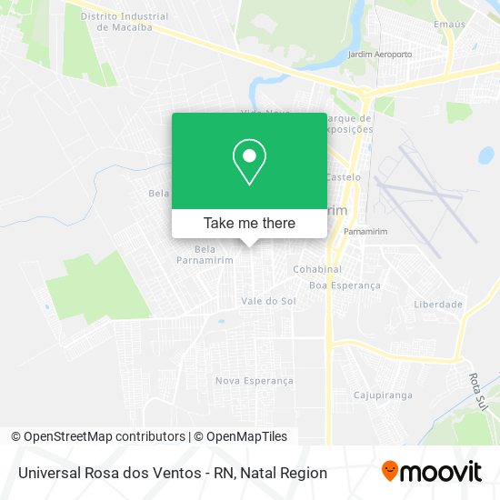 Universal Rosa dos Ventos - RN map