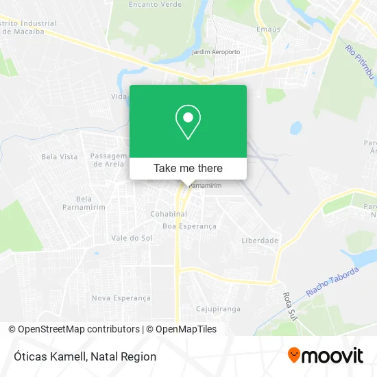 Óticas Kamell map