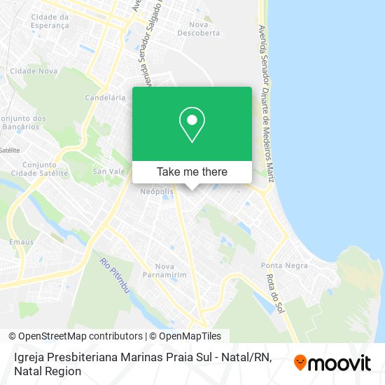 Mapa Igreja Presbiteriana Marinas Praia Sul - Natal / RN