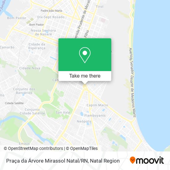 Praça da Árvore Mirassol Natal / RN map