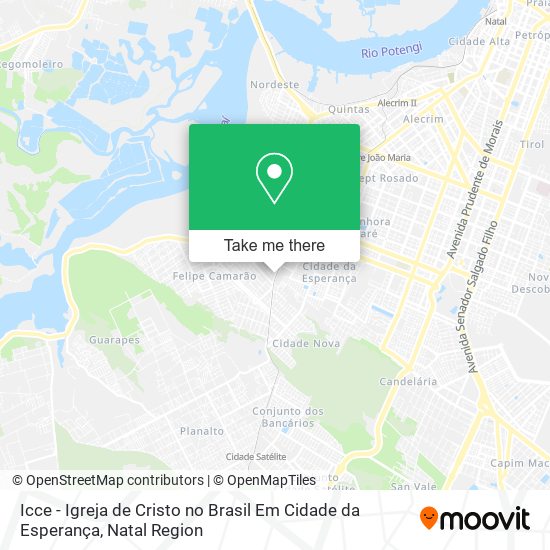 Mapa Icce - Igreja de Cristo no Brasil Em Cidade da Esperança