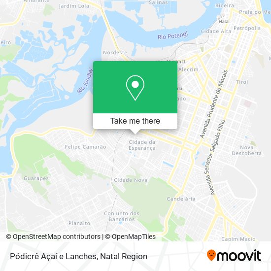 Pódicrê Açaí e Lanches map