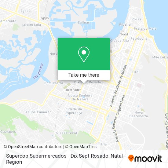 Supercop Supermercados - Dix Sept Rosado map
