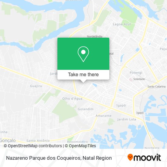 Nazareno Parque dos Coqueiros map