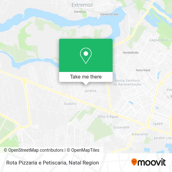 Rota Pizzaria e Petiscaria map