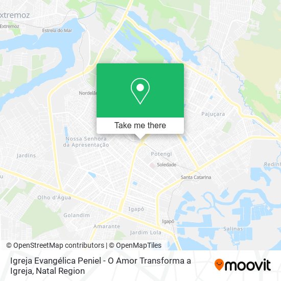 Mapa Igreja Evangélica Peniel - O Amor Transforma a Igreja