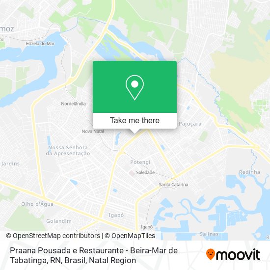 Praana Pousada e Restaurante - Beira-Mar de Tabatinga, RN, Brasil map
