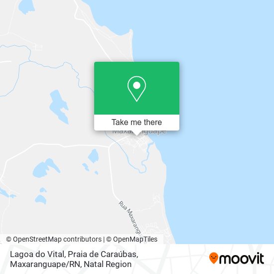 Lagoa do Vital, Praia de Caraúbas, Maxaranguape / RN map