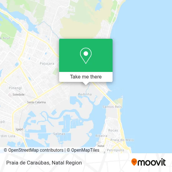 Praia de Caraúbas map