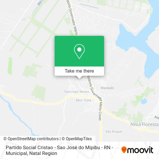 Partido Social Cristao - Sao José do Mipibu - RN - Municipal map