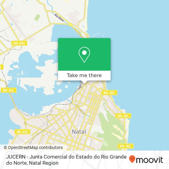 JUCERN - Junta Comercial do Estado do Rio Grande do Norte map