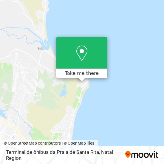 Terminal de ônibus da Praia de Santa Rita map