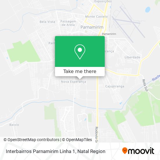 Interbairros Parnamirim Linha 1 map