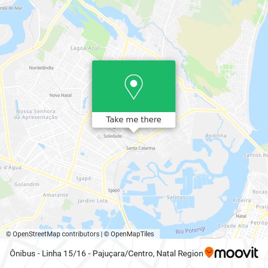 Ônibus - Linha 15 / 16 - Pajuçara / Centro map